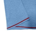 thumbnail image 6 of UVEASISHA Vintage Henley Shirts for Men 3 Button Collar Short Sleeve T-Shirt Color Block Casual Summer Tops Regular Fit Workout Shirt Light Blue XL, 6 of 9