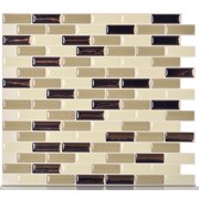Quinco SM1035-1 Wall Tile, 10.2 in L x 9.1 in W x 1/8 in T, Dune Mosaik