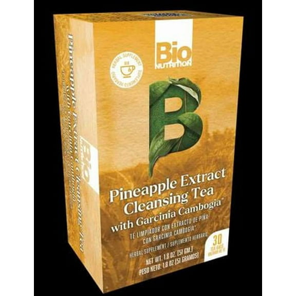 Bio Nutrition Pineapple Extract Cleansing Tea with Garcinia Cambogia Bags, 30 Ea