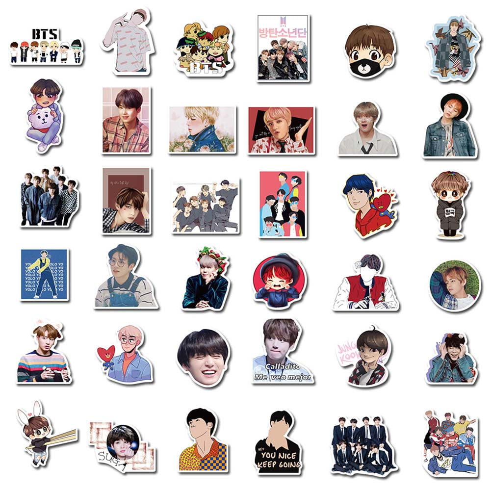 cyan oak kpop adhesive paper mixed motorcycle car waterproof removable travel trolley hand account computer stickers graffiti stickers stationery stickers walmart com