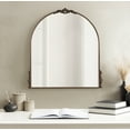 thumbnail image 3 of Kate and Laurel Myrcelle Ornate Vintage Arched Mirror, 30 x 32, Bronze, Decorative Wide Arch Mirror for Use as Fireplace Mantel Mirror or Bathroom Mirror for Over Sink, 3 of 9