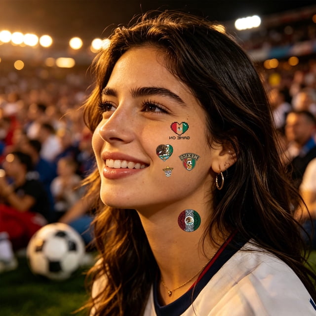 3 Pcs Football Temporary Tattoos Football Team Tattoos Footballs Face Stickers for Touch Down Party Decorations Sports Themed Party plies