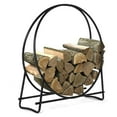 thumbnail image 1 of Costway 40"Tubular Steel Log Hoop Firewood Storage Rack Holder Round Display, 1 of 10