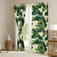 thumbnail image 3 of Manfei Green Camouflage Blackout Curtains Set of 2 (52x84 Each),Rustic Farmhouse Cabin Window Curtains,Military Camo Curtains and Drapes For Boys Kids,Super Cozy Room Decor, 3 of 6