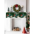 thumbnail image 5 of Christmas Tree Mantel Scarf Fireplace Decorations for Living Room, Green Gnomes Winter Xmas Snowflake Fireplace Mantel Scarf Cover Runner for Halloween/Thanksgiving/Christmas Decor 90"x17", 5 of 6