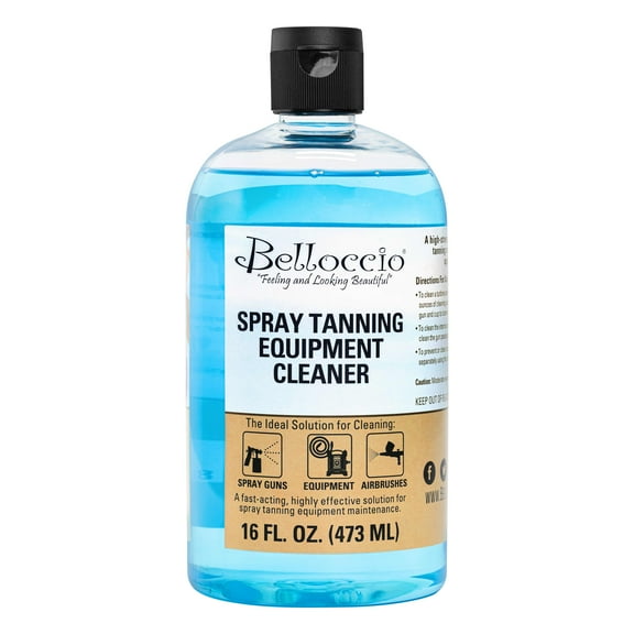 Belloccio High-Strength Spray Tanning Equipment Cleaner Solution - 16-Ounce