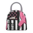 thumbnail image 1 of Lukts Ribbon Breast Cancer Awareness for Large Portable Insulated Lunch Bag, Waterproof and Oil-proof Picnic Bag, Suitable for Students and Office Workers, 1 of 6