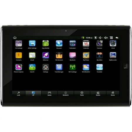 Ematic eGlide XL 2 Tablet, 10.1" WVGA, Dual-core (2 Core) 800 MHz, 256 MB RAM, 4 GB Storage, Android 2.2 Froyo, Black