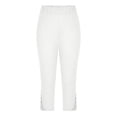 thumbnail image 7 of CPNG Girls Summer Capri Slim Pants Summer Sports 3/4 Length Leggings High Waist Running Yoga Athletic Leggings(White,5-6 Years), 7 of 7