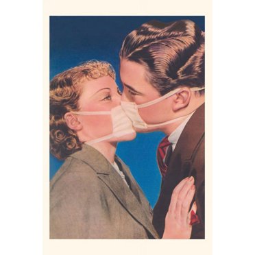 Pocket Sized - Found Image Press Journals: Vintage Journal Couple with Masks Kissing (Paperback)