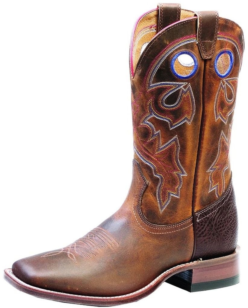 Boulet Western Boots Mens Cowboy Stockman Laid Back Tan Spice 9283 ...