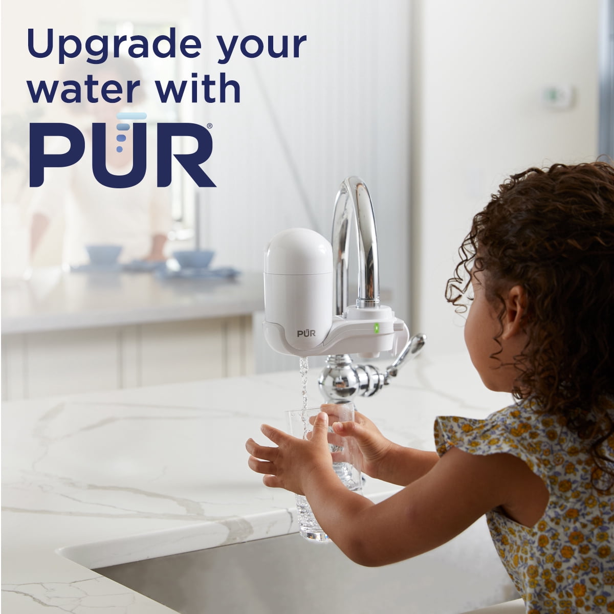 PUR Faucet Mount Water Filtration System, Vertical, White, FM3333B