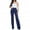 Navy, variant on LYXSSBYX Long Trousers Women Pants for Office Women's High Waist Fashion Solid Loose Wide Long Trousers Flowing Palazzo Pants