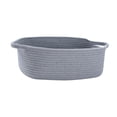 thumbnail image 2 of Cesta de cuerda de algodón, cesta tejida, cesta decorativa, cesta debajo del estante, cesta para juguetes de bebé, perro, soporte de maquillaje, gris, 2 of 9