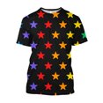 thumbnail image 1 of Nouveau T-Shirt d'Été Imprimé 3d Lune Étoile Espace pour Hommes, Grande Taille, Mode Créative, Col Rond, Manches Courtes, 1 of 5