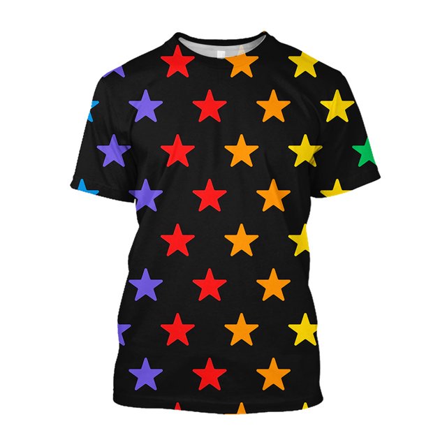 Nouveau T-Shirt d'Été Imprimé 3d Lune Étoile Espace pour Hommes, Grande Taille, Mode Créative, Col Rond, Manches Courtes