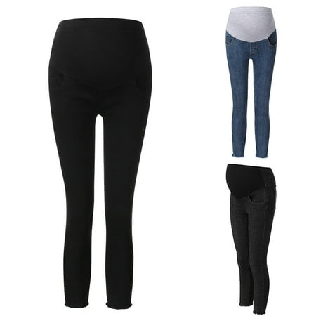 

Tejiojio Maternity/Labor/Nursing Clothing Clearance Pregnant Woman Jeans Maternity Pants Trousers Nursing Prop Belly Legging