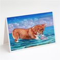 thumbnail image 1 of Corgi Carapace de Mer Trouver des Cartes de Voeux et Enveloppes - Pack de 8, 1 of 1
