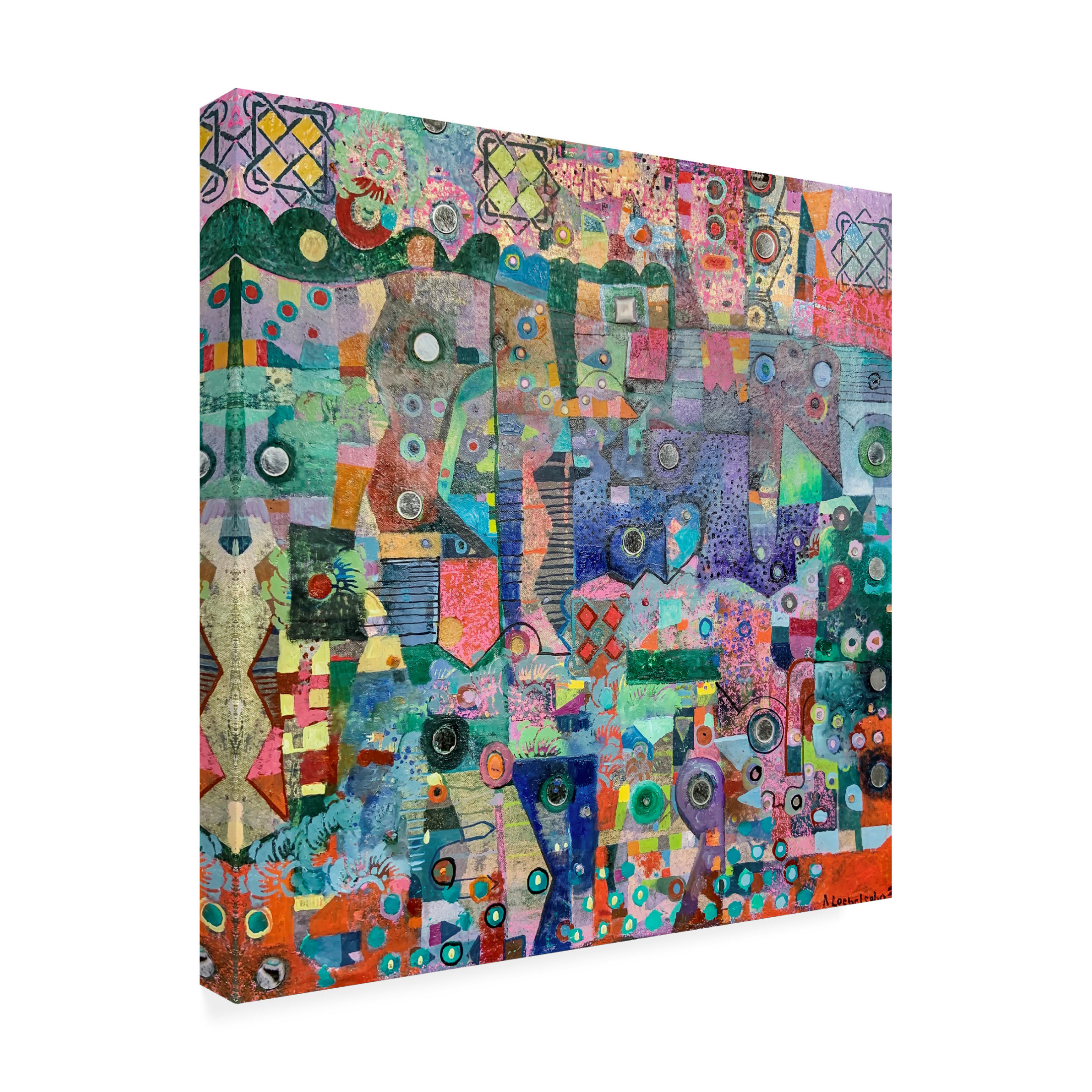 Trademark Fine Art Alise Loebelsohn Blue Mirrors Canvas Wall Art