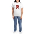 thumbnail image 4 of CafePress - A Product Of Rhode Island Pajamas - Women's Short Sleeve Print T-Shirt and Pants Light Cotton Pajama Set, 4 of 7