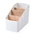 thumbnail image 4 of kurtrusly Storage Box Strong Practicality Wide Application Detachable Partition Large Capacity Plastic Storage Box Ladder Layered white trapezoid 5Set, 4 of 6