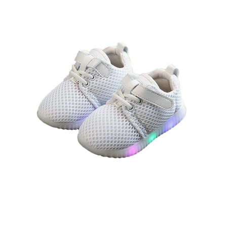

BEELADAN Sweet Trainers LED Breathable Running Sneakers for 1-3T Little Kids Toddler Baby Girls Light Up Sport Crib Shoes