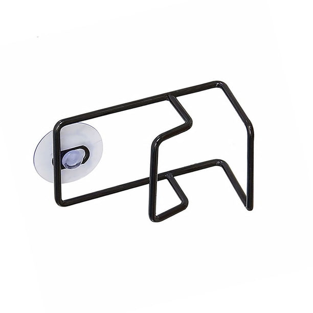 Inteprter Ventosa portátil, escurridor de acero inoxidable, estante de paño de limpieza, escurridor de platos, soporte de esponja, estante para Almacenamiento y organización del hogar negro Inteprter HA001959-01