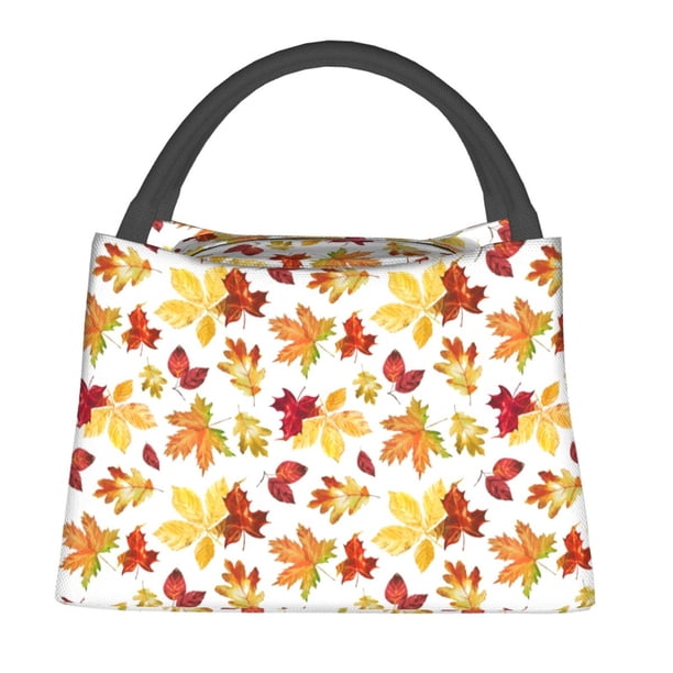 Fotbe Autumn Leaves 1 Bolsa Térmica Portátil con Estampado, Bolsa de Entrega de Alimentos Aislada, Bolsa Reutilizable de Gran Capacidad para Comidas y Supermercado