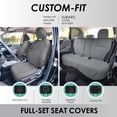 thumbnail image 2 of For Subaru Forester 2019-2024 FH Group Custom Fit Car Seat Covers for Truck Van SUV Sedan - Faux Leather Solid Gray Full Set, 2 of 5