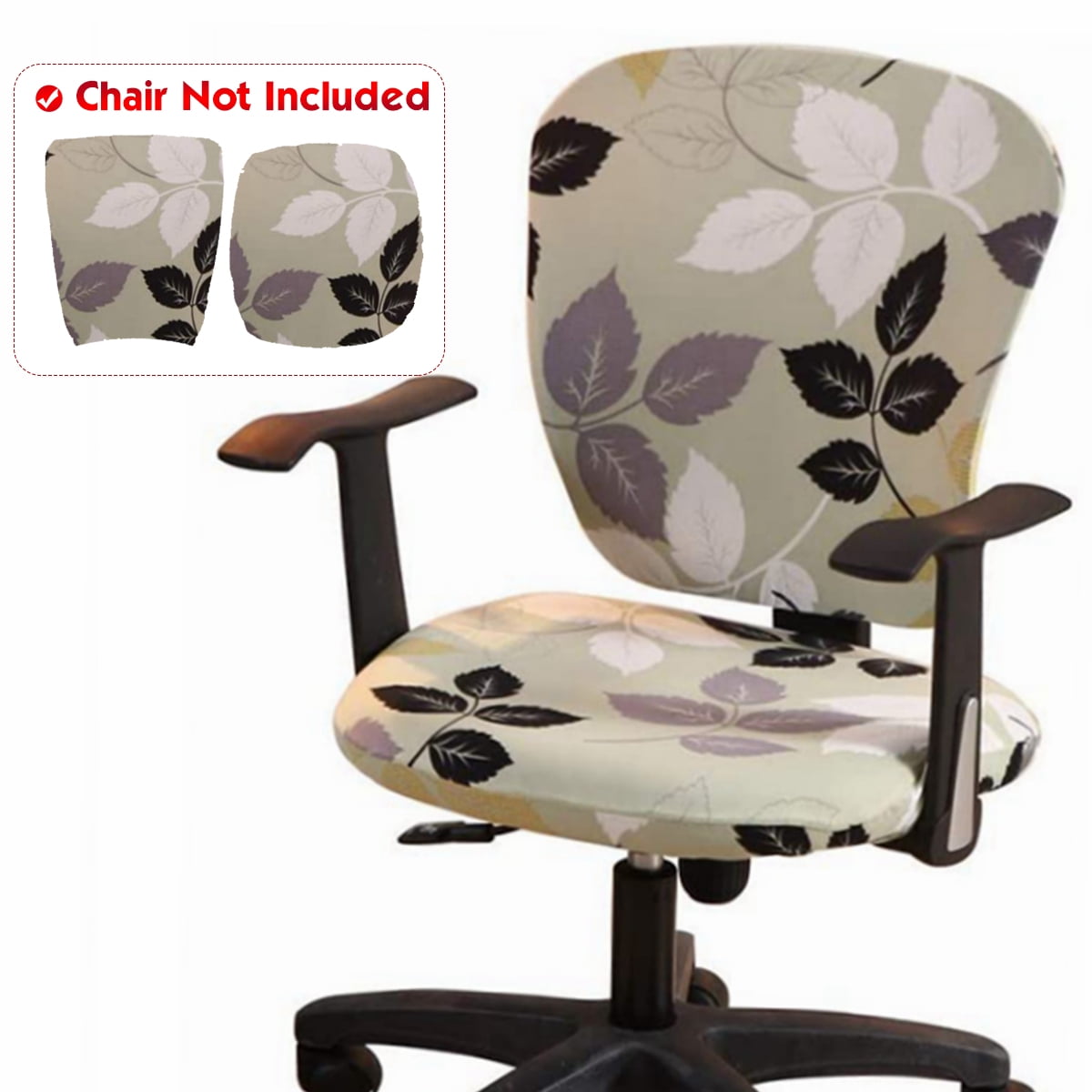 Split Office Chair Covers Stretch 1-6PCS Universal Rotating Slipcover Seat Cover 