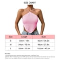 thumbnail image 4 of Estrela Top con cuello halter para mujer, camisola con dobladillo curvo sin espalda, blusa sin mangas con nudo en la espalda de color puro, rosa M, 4 of 4