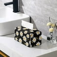 thumbnail image 2 of FUIALDOLG Tissue Box Cover PU Leather, White Daisy Waterproof Rectangular Car Tissue Holder Storage for Bathroom Vanity, Countertops, Dressers, Night Stand, Parlors and Offices, 2 of 7