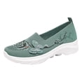 thumbnail image 5 of Orthopedic Shoes for Women Comfortable Casual Athletic Work Woven Slip on Mesh Breathable Lightweight Non Slip Walking Running Sneakers Green Size 6, 5 of 5