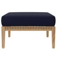 thumbnail image 4 of Modway Clearwater Outdoor Patio Teak Wood Ottoman in Gray Navy, 4 of 8