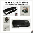 thumbnail image 6 of XFX RX-96TMERCBA Mercury AMD Radeon RX 9060 XT OC Gaming Edition with 16GB GDDR6 HDMI 2xDP, AMD RDNA 4, 6 of 7
