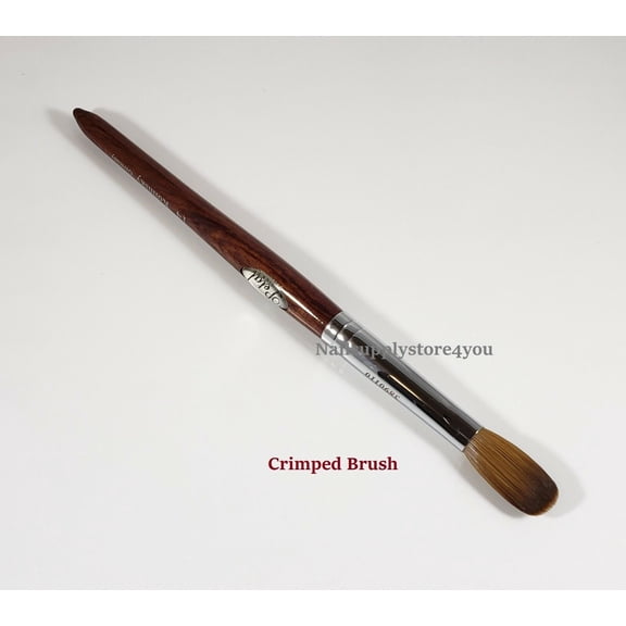 Petal Kolinsky Red Wood Handle Acrylic Nail Brush (Crimped) - Size# 14