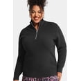 thumbnail image 6 of CASSIE LIZ Plus Size Womens Sweaters 5X Quarter Zip Pullover Fall Fashion Black Oversized Winter Dressy 5XL 26W 28W, 6 of 8