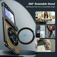thumbnail image 4 of Designed for Samsung Galaxy Z Flip 4 Case Magnetic with Ring Kickstand [Compatible with Mag-Safe], Slim Shockproof Anti-Scratch Phone Case Cover for Samsung Galaxy Z Flip 4,Gold, 4 of 12