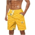thumbnail image 3 of LIBRCLO Mens Beach Shorts Quick Dry Swim Trunks Bee Festival Prints Bathing Suits Lightweight Breathable Swimsuit Summer Board Shorts Swimwear Orange 3XL, 3 of 5