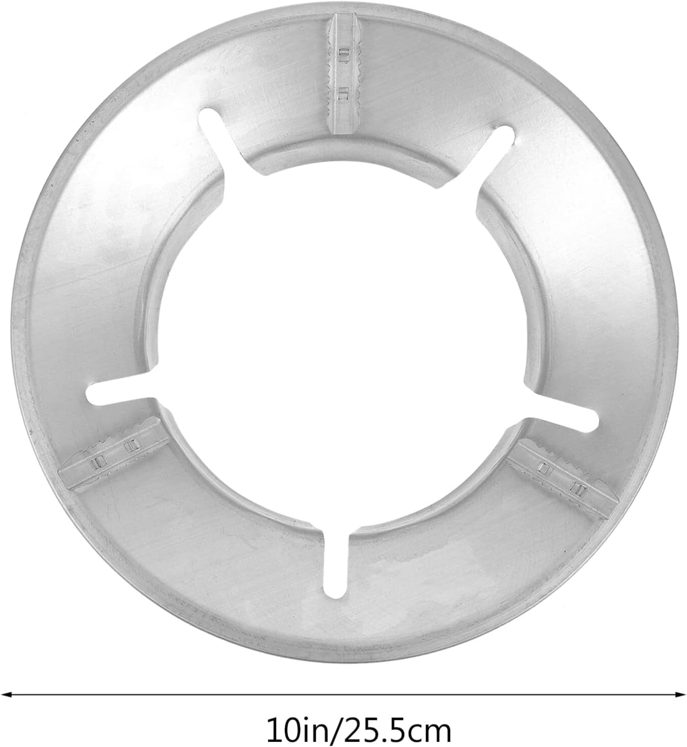 ABCISI Windproof Wok Ring Gas Stove Holder, Cast Iron 5-Opening Nonslip Wok Support for Most Gas Burners, Heat Resistant Wok Stand Flame Stabilizer Splash Guard for Kitchen Cooking,2-Pack,10X2.7 Inch