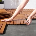 thumbnail image 7 of SAFAVIEH Osaka Outdoor Patio 6 Slat Wooden Floor Tile, Natural, Set of 10, 7 of 7