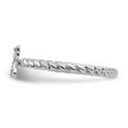 thumbnail image 3 of Sterling Silver Stackable Expressions Polished Diamond Angel Ring - Size 6, 3 of 3