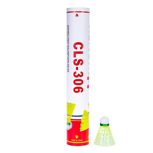 Konex CLS - 306 Yellow Badminton Shuttlecock for Boys and Girls Indoor Outdoor | Pack Of 12