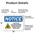 thumbnail image 2 of (2 Pack) X-Ray In Use If You Are Pregnant OSHA Notice Sign 18 Inch X 12 Inch Indoor / Outdoor Rust-Free Aluminum Metal Signs for Workplace, Workshop, and Construction Site, Made in the, 2 of 8