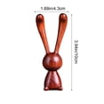 thumbnail image 3 of Rewenti Long-Eared Rabbits Massage Ornament Home Wooden Massage Tool For Body Acupoints And Head Meridians Personalized RabbitShaped Nasal Scraper, 3 of 7