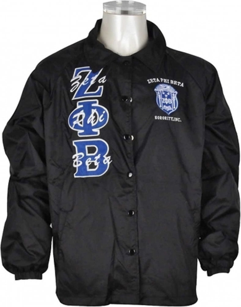 Buffalo Dallas Zeta Phi Beta Crest Ladies Crossing Line Jacket [Black