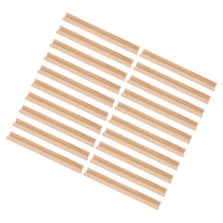 Hemoton Worgeous 20pcs Wooden Base Domino Racks Card Holder Stand for Playing DIY Wooden Domino Holders for Mexican Train Board Game Organizer