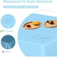 thumbnail image 3 of Disposable Plastic Tablecloth - 2 Pcs, 108 x 54 In/72 x 54 In, Waterproof Rectangular Picnic Table Cover for Outdoor & Indoor Parties, 3 of 16