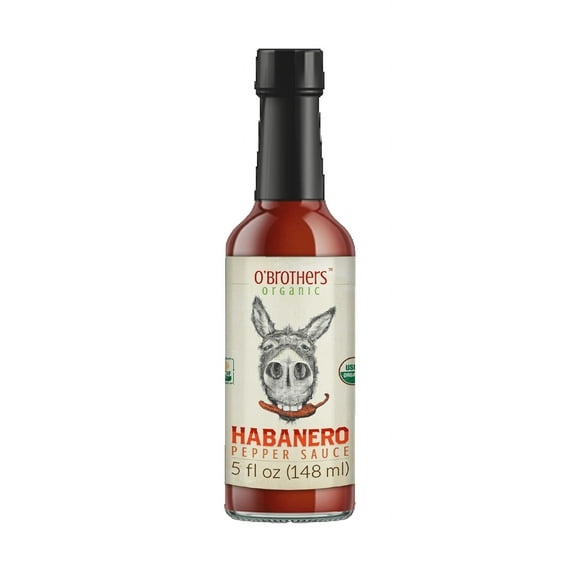 O'Brothers Organic Habanero Pepper Sauce, 5 oz