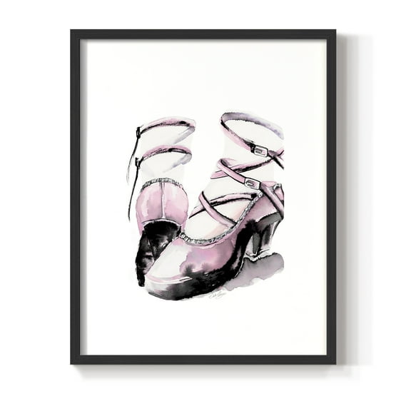 Strappy Platform in Paper Solid Wood 8 x 10 Framed Print